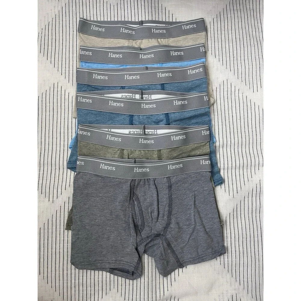 New 6 Pack Hanes Little Boys Boxer Brief Underwear Size Small